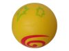 Vidám arcú sárga labda, 11 cm – használt (G2)