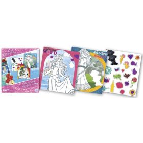   ÚJ Disney Hercegnők foglalkoztató füzet glitteres matricákkal Kiddo Books