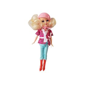   Lovas játékszett babával és lóval – használt, jó állapotban (14 cm-es baba) (A2)