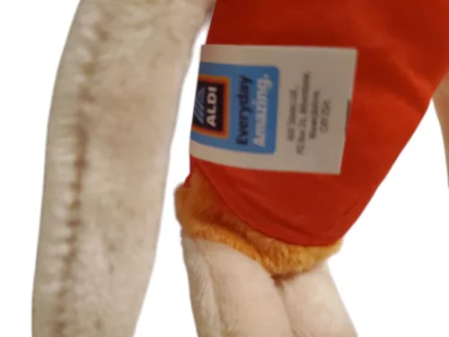 ALDI plüss répa, 20 cm – használt, újszerű állapotban (E3)