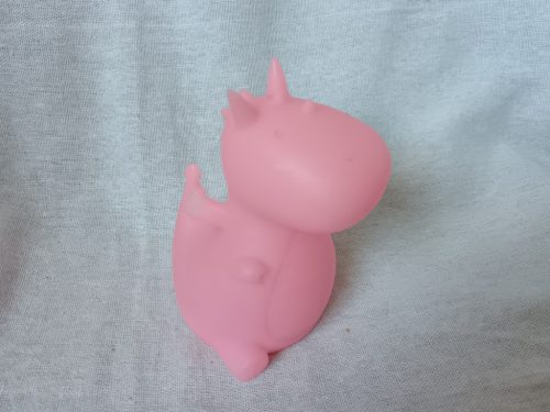 Világító műanyag sárkány éjszakai fény lila fénnyel, használt, újszerű állapotban, 12 cm (G1) 