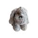 Szürke kutya plüssfigura – 20 cm, újszerű (D1)