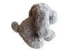 Szürke kutya plüssfigura – 20 cm, újszerű (D1)