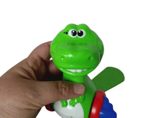 Guruló dinoszaurusz figura – jó állapotú, 13 cm  (G2)