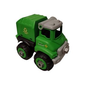 Zöld szemetes autó, 16 cm – újszerű (C5)