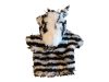 Zebra báb plüssfigura – 20 cm, jó állapotú (B1)