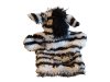 Zebra báb plüssfigura – 20 cm, jó állapotú (B1)