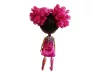 Jada Toys Cutie Pops Swirly Brights Magenta baba pink göndör hajjal, 26 cm – jó állapotú (D3)