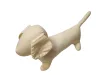 Fehér vászon tacskó kutya figura / szobadekoráció, 30 cm – jó állapotú (B7)