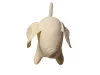 Fehér vászon tacskó kutya figura / szobadekoráció, 30 cm – jó állapotú (B7)