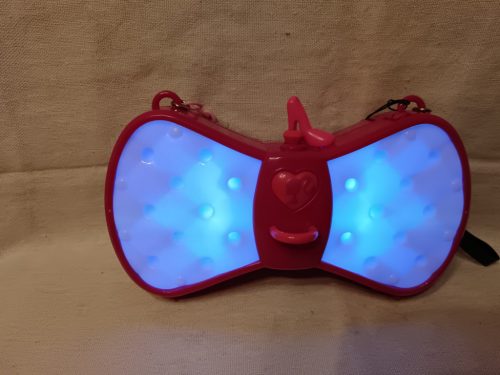 Barbie világító táska – használt, jó állapotban, 20 cm (G3)