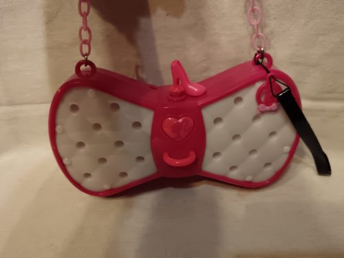 Barbie világító táska – használt, jó állapotban, 20 cm (G3)