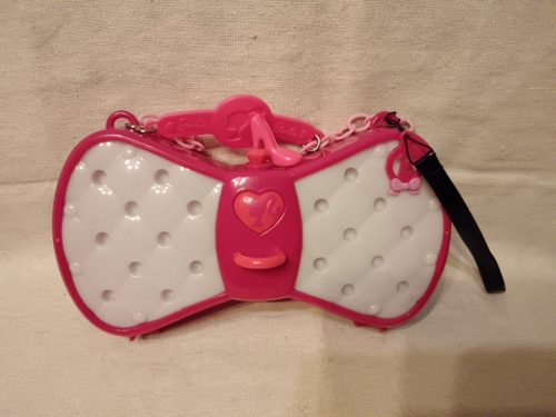 Barbie világító táska – használt, jó állapotban, 20 cm (G3)