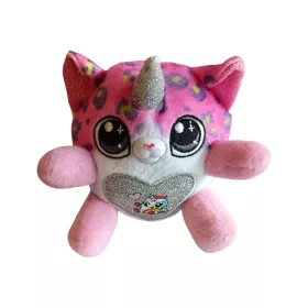   Rózsaszín egyszarvú plüssfigura, 9 cm - jó állapotú (C7) 