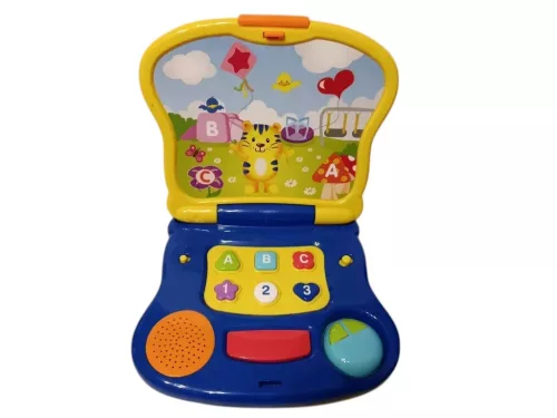 Angol nyelvű zenélő tanulólaptop gyerekeknek – 22×19 cm – használt állapot (G4)