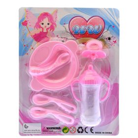   ÚJ Játék etető készlet varázs cumisüveg, cumi, kanál, tányér játékbabáknak