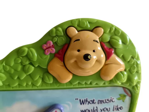VTech Disney Micimackó Slide 'n Learn Storybook interaktív angol nyelvű mesekönyv, 21 cm – használtabb állapotú  (D6)