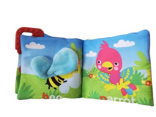 Lorelli Vadállatok textil baba könyvecske, 13 × 13 cm – újszerű (A3)