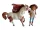 DreamWorks Spirit Boomerang ló (20 cm) és Pru baba (19 cm) játékszett – használt, jó állapotú (D6)