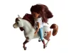 DreamWorks Spirit Boomerang ló (20 cm) és Pru baba (19 cm) játékszett – használt, jó állapotú (D6)