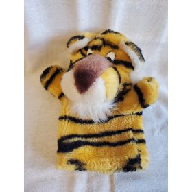   Plüss tigris kézbáb – puha anyagból, 20 cm – használt, újszerű állapotban (d3)