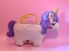 Polly Pocket unikornis kastély játékszett, 30×25 cm – használt, újszerű állapotban (G2) 