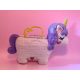 Polly Pocket unikornis kastély játékszett, 30×25 cm – használt, újszerű állapotban (G2) 