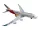 Airbus A380 zenélő, világító, önjáró játékrepülőgép 45×45 cm – használt, jó állapotban