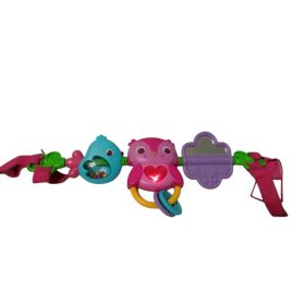   Használt jó állapotú angol nyelvű Bright Starts babakocsira szerelhető zenélő játszóív (C3)