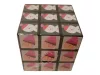 Karácsonyi/télapós mintájú mágikus kocka 6x6cm - csomagsérült új (A7)