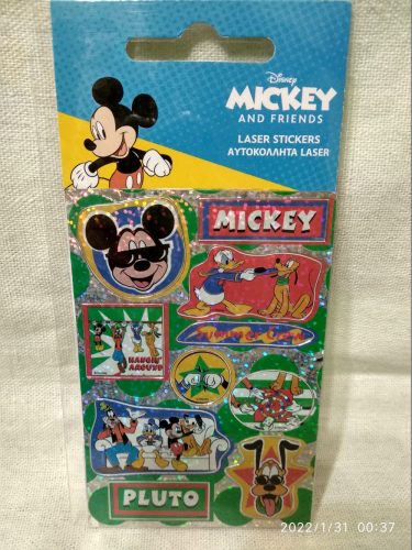 Disney Mickey hologramos matrica szett, új (d4)