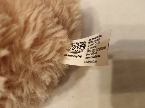 Gondoskodó játékbaba 38 cm + krémszínű alvótárs maci 30 cm – használt, baba jó / maci újszerű állapotban (C5/da)