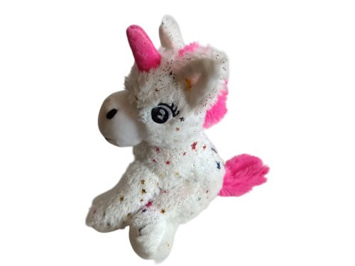 Csillagos unikornis plüssfigura – 20 cm, jó állapotú (D7)