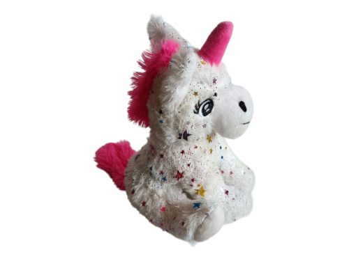 Csillagos unikornis plüssfigura – 20 cm, jó állapotú (D7)