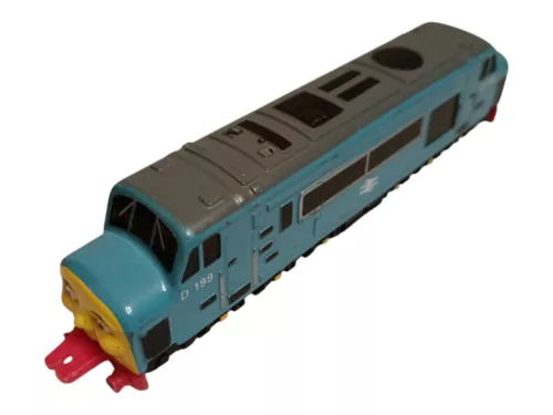 Retro ERTL - Thomas, a gőzmozdony D199 fém dízelmozdony (2001) gyüjtői 16 cm - használtabb (H6)