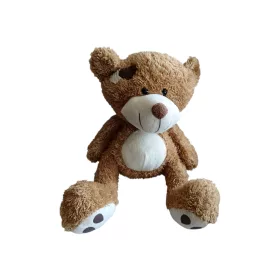   Szivecskés maci plüssfigura 36 cm - használtabb állapotban (G2)