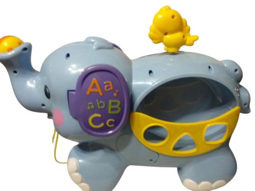 Használt újszerű állapotú angol nyelvű V-tech húzható oktató elefánt (C3)