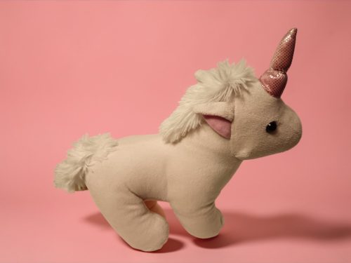 Kuschel Wools plüss unikornis táskával 25 cm -  jó állapotú (C7) 