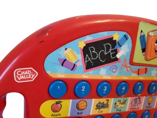 Használt állapotú Chad Valley ABC-s angol nyelvű tanulójáték (a5)