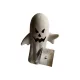 Halloween LED világító kő szellem dekoráció, 29 cm - új (D8)