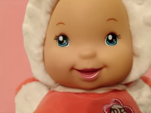 Baby angyalkás puha baba, 28 cm – újszerű állapotban (C7)