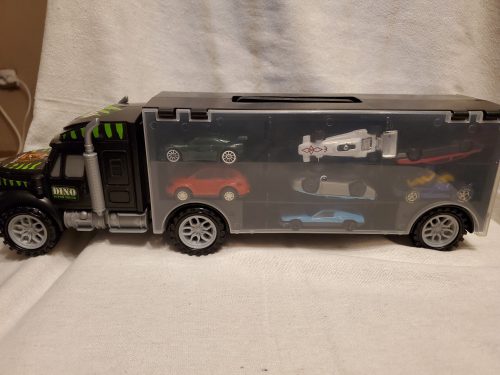 Autókat szállító, használt, újszerű állapotban lévő kamion tárolóval – 39 cm (E2)