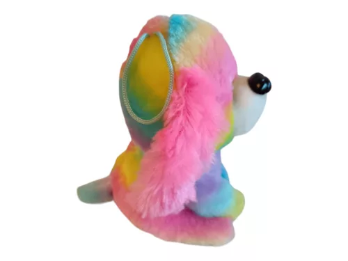 Színes kutya plüssfigura 19 cm - újszerű (C6)