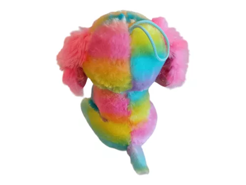 Színes kutya plüssfigura 19 cm - újszerű (C6)