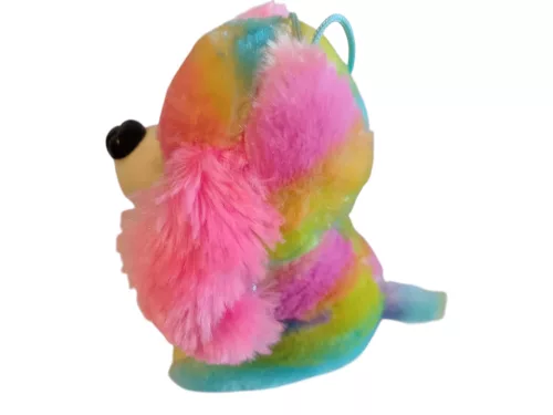 Színes kutya plüssfigura 19 cm - újszerű (C6)