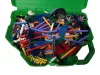 Vegyes kid k'nex és k'nex építőjáték készlet zöld kofferben - jó állapotú (G8)