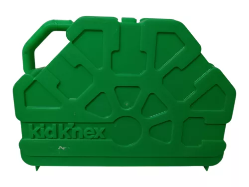 Vegyes kid k'nex és k'nex építőjáték készlet zöld kofferben - jó állapotú (G8)