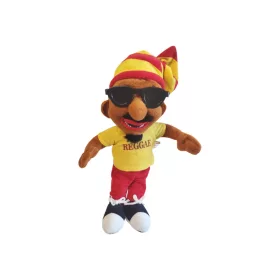   Reggae stílusú plüssfigura napszemüvegben – 29 cm – használt, jó állapotban (a5)