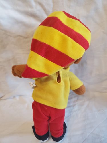 Reggae stílusú plüssfigura napszemüvegben – 29 cm – használt, jó állapotban (ZSk)