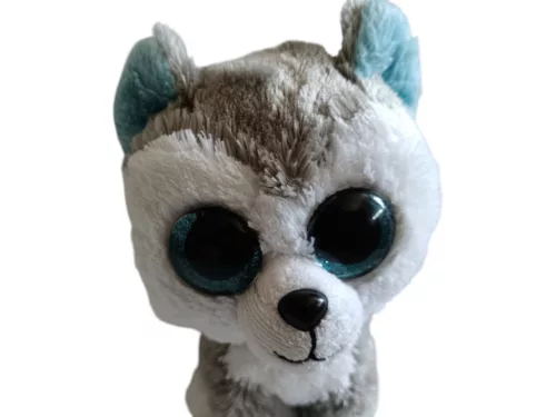 Ty csillogó szemű  husky plüssfigura 16 cm - jó állapotú (D2)